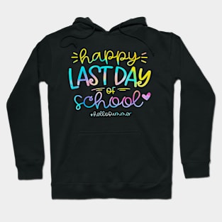 Cute Happy Last Day Of School Hello Summer Students and Teachers Hoodie